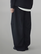 Striped Pants Black front - cleanfit minimal - UNPROVEN
