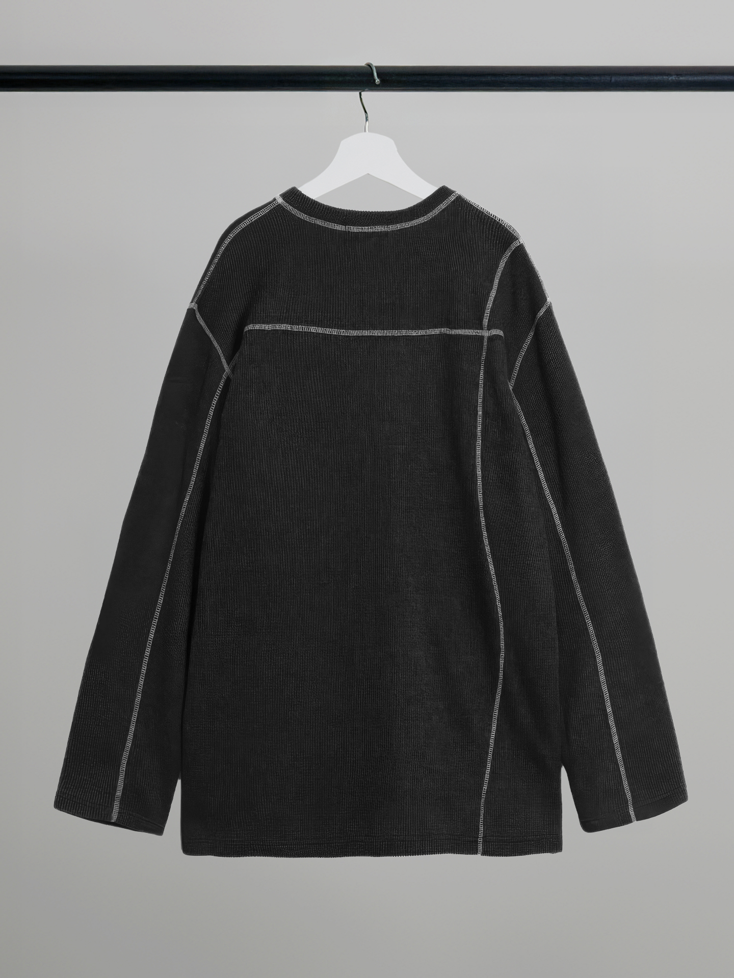 Contrast Stitch Long Sleeve Top