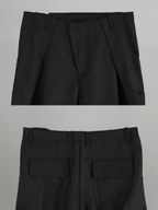 Wide Pants Black front - cleanfit minimal - UNPROVEN