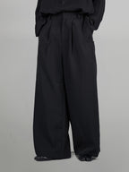 Pocket Tailored Wide Pants | UNPROVEN. Black front - cleanfit minimal - UNPROVEN