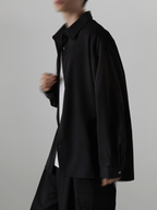 Loose-Fit Balloon Sleeve Shirt black – Detail | relaxed tailoring / semi-wide fit | UNPROVEN
