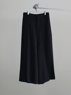 Pleated Hakama Pants black – Product flat | wide-leg / pleated / relaxed tailoring | UNPROVEN