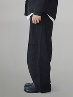 Striped Pants Black front - cleanfit minimal - UNPROVEN