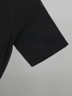 Knit T-Shirt Black – Front view | clean essentials / minimalist | UNPROVEN
