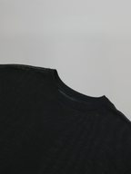 Knit T-Shirt Black – Front view | clean essentials / minimalist | UNPROVEN