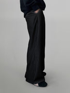 Wide Pants Black – Front view | clean essentials / minimalist | UNPROVEN