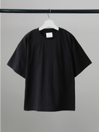 Chain-Stitched Pocket Tee black – Front view | clean essentials / relaxed fit | UNPROVEN