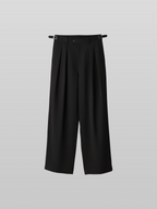 Semi-Wide Straight Gurkha Pants Gray-1 front - cleanfit minimal - UNPROVEN