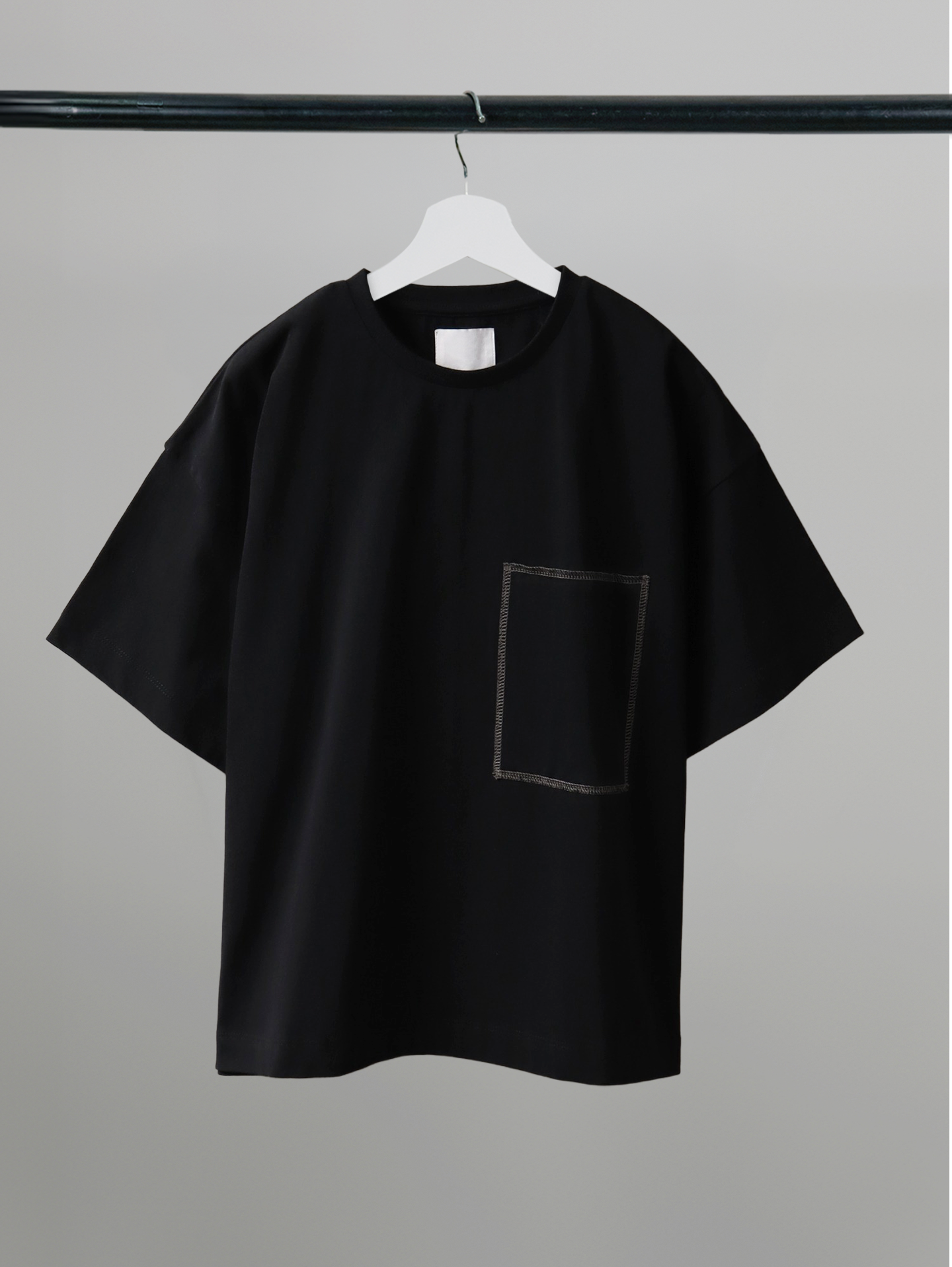 Chain-Stitched Pocket Tee