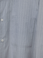 Hem Stripe Shirt Vintage-Blue – Front view | clean essentials / minimalist | UNPROVEN