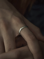 Rounded Border Ring silver – Detail | minimalist jewelry / refined detail | UNPROVEN