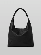 Braided Handle Triangle Tote Bag