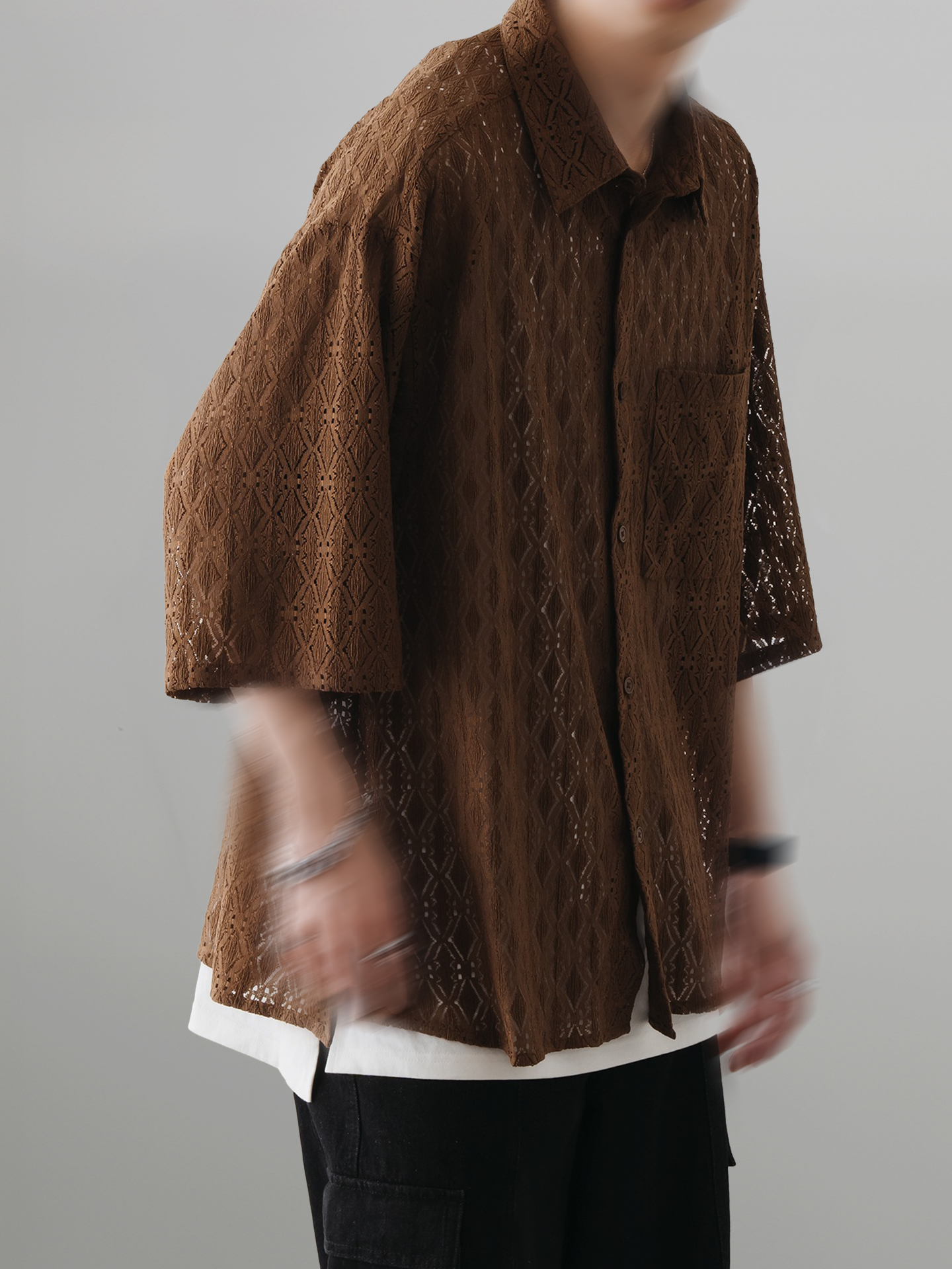Sheer-Lace Shirt