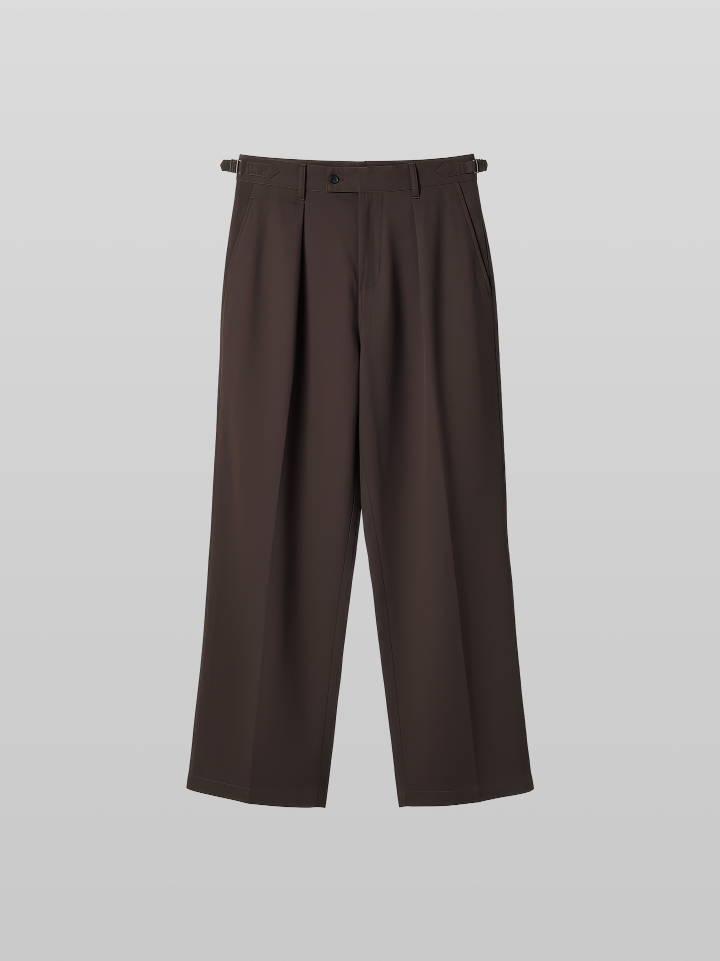 Twill Semi-Wide Straight Gurkha Pants