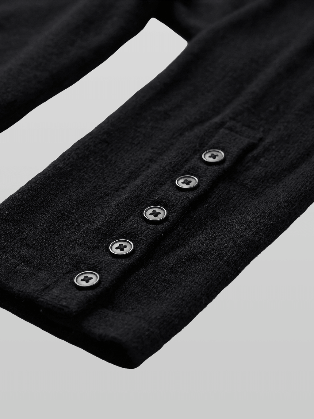 Button-Cuff Henley Neck T-Shirt