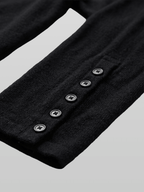 Button-Cuff Henley Neck T-Shirt