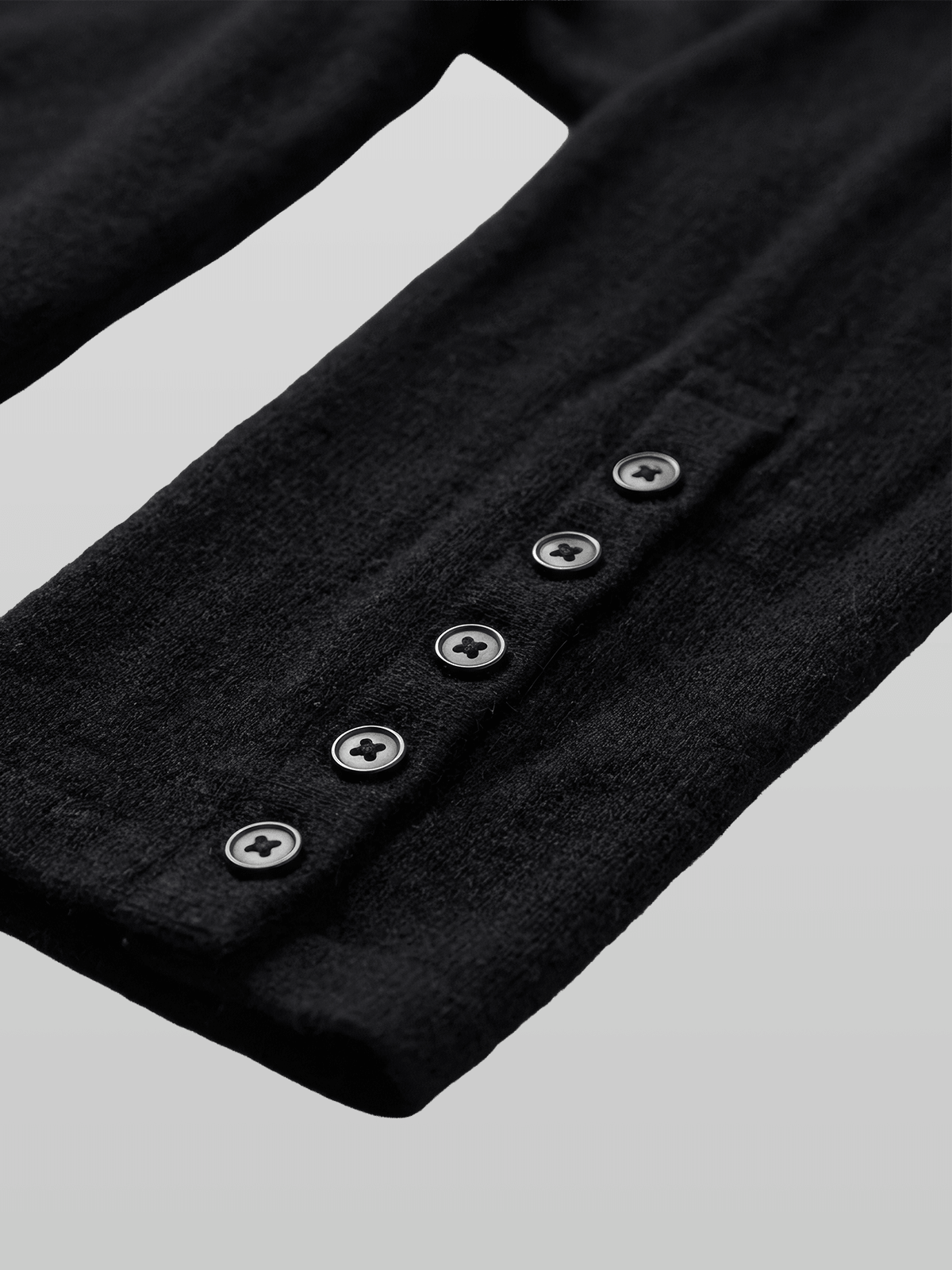 Button-Cuff Henley Neck T-Shirt