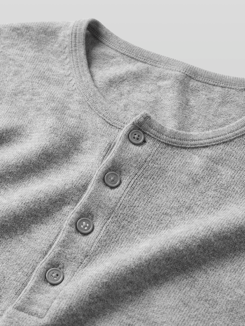 Button-Cuff Henley Neck T-Shirt