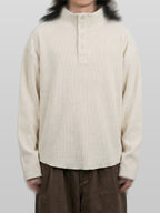 Mock Neck Sweatshirt Ivory – Front view | clean essentials / minimalist | UNPROVEN