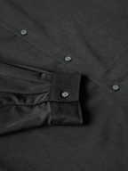 Loose-Fit Balloon Sleeve Shirt charcoal – Detail close-up | relaxed tailoring / semi-wide fit | UNPROVEN