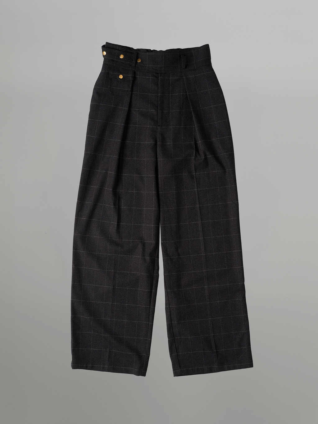 Checked Wide Gurkha Pants