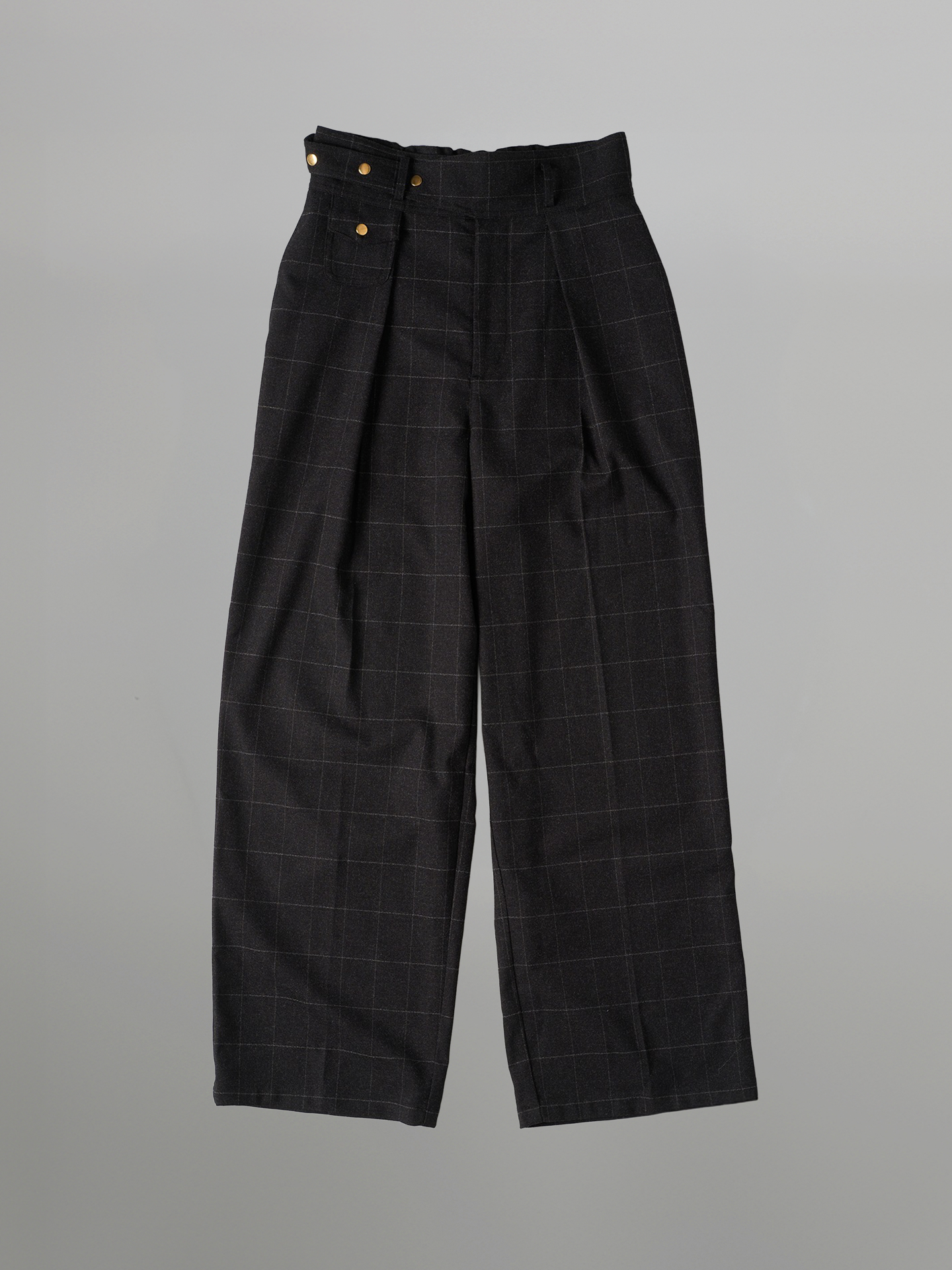 Checked Wide Gurkha Pants