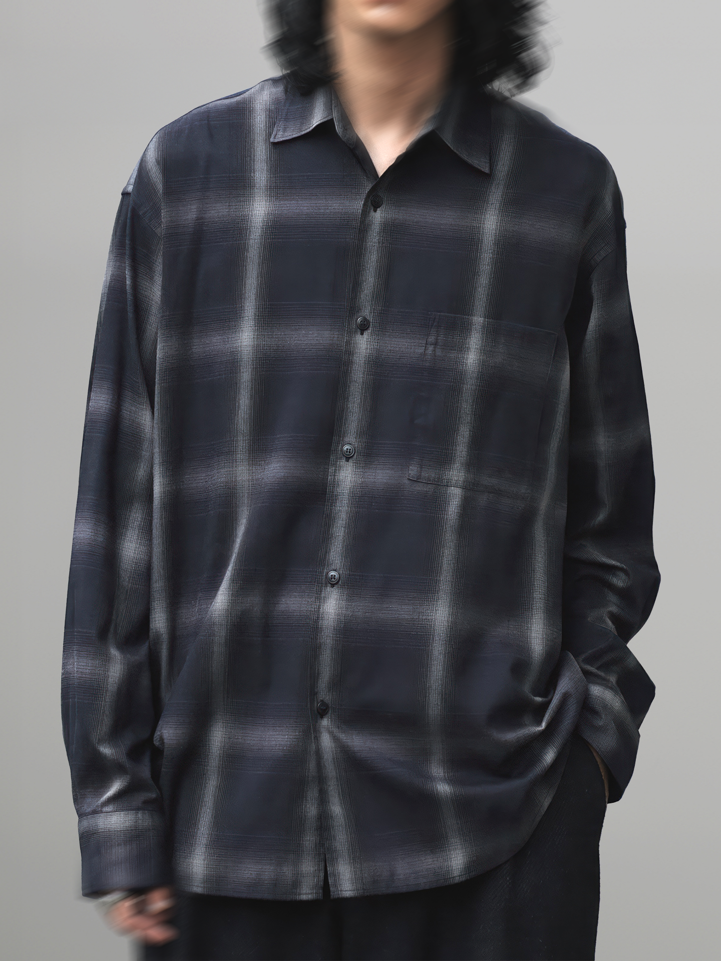 Vintage Check Drape Flannel Shirt