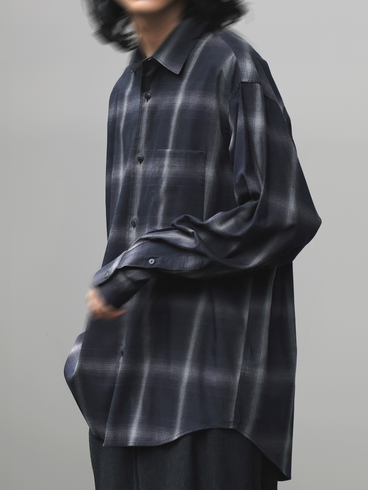 Vintage Check Drape Flannel Shirt