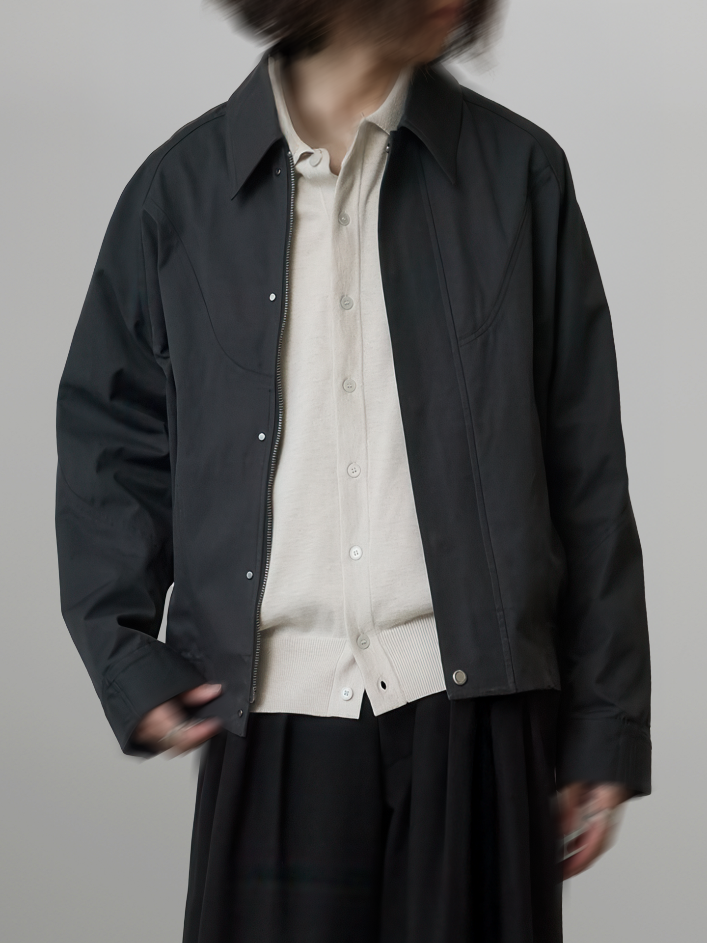 Curved Blouson Jacket