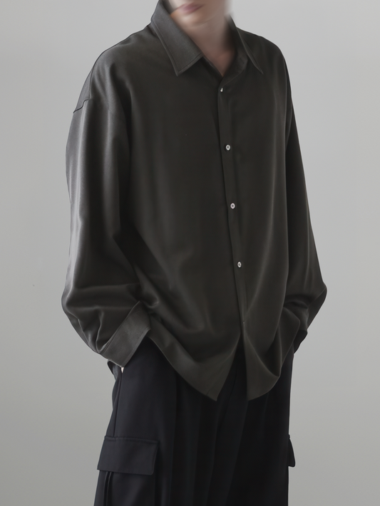 Loose-Fit Balloon Sleeve Shirt