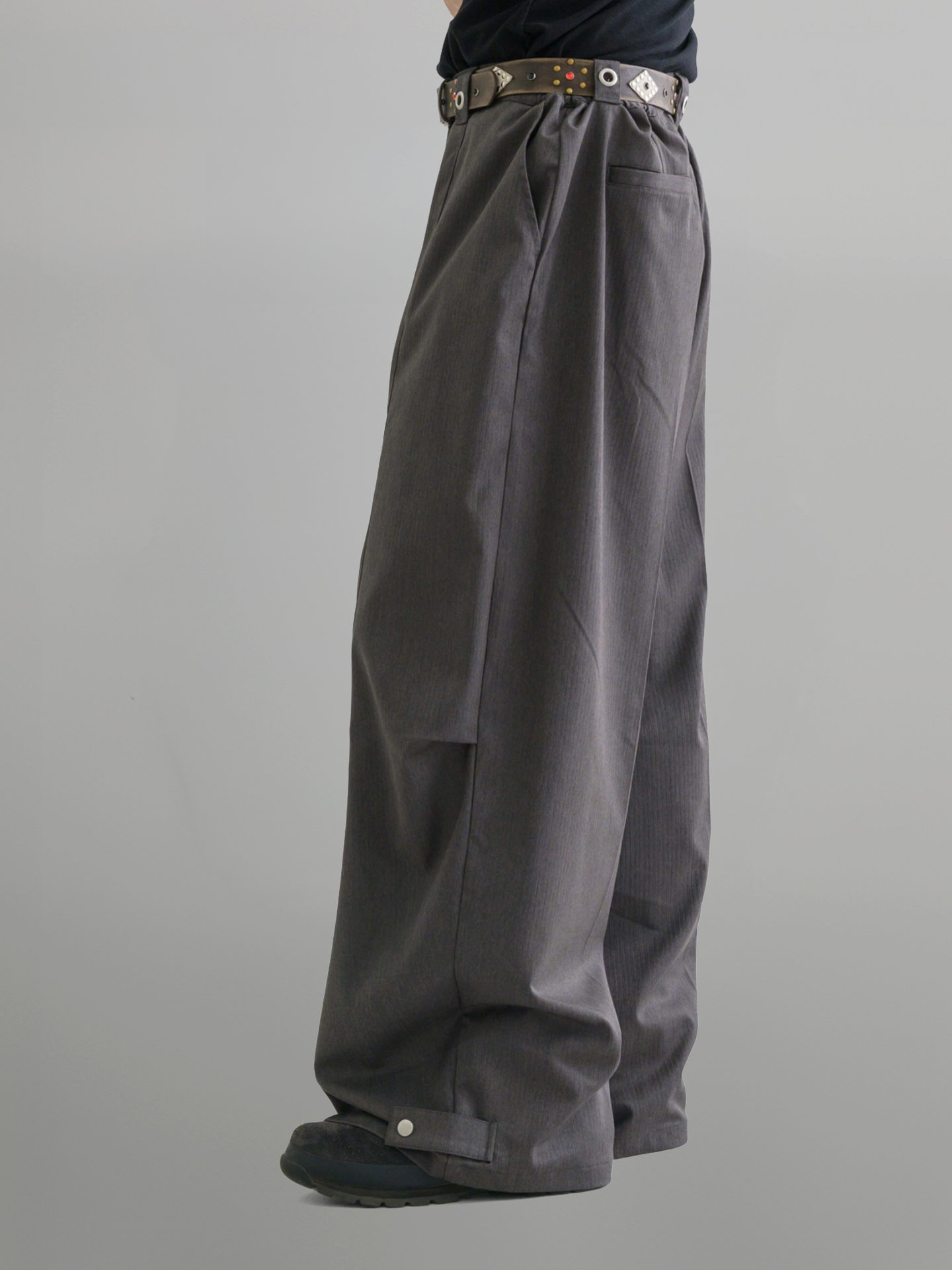 Eyelet Baggy Pants