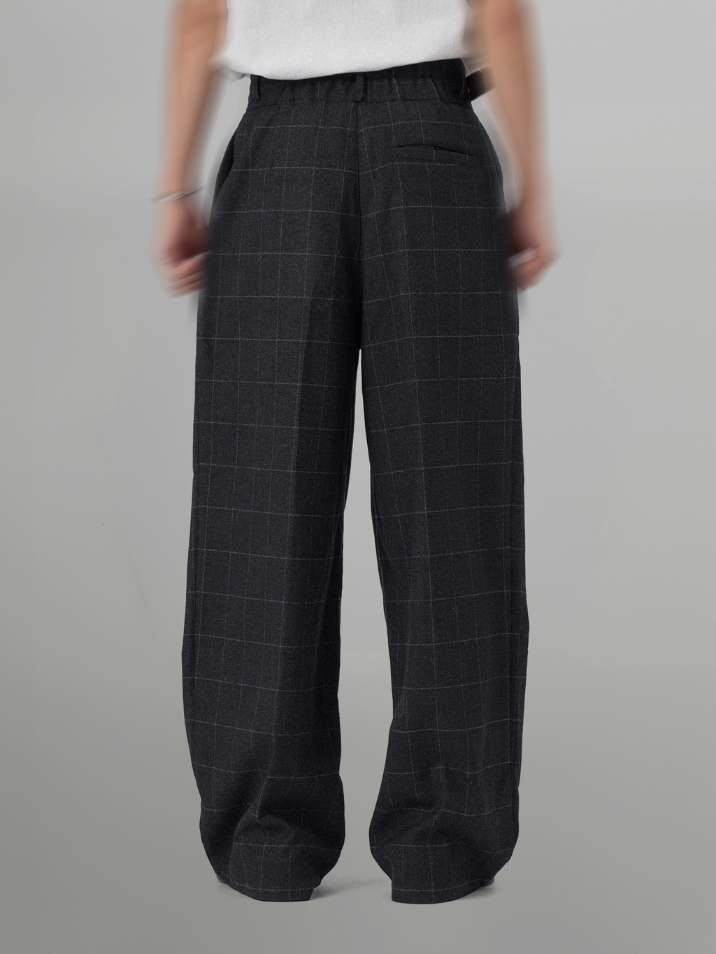 Checked Wide Gurkha Pants