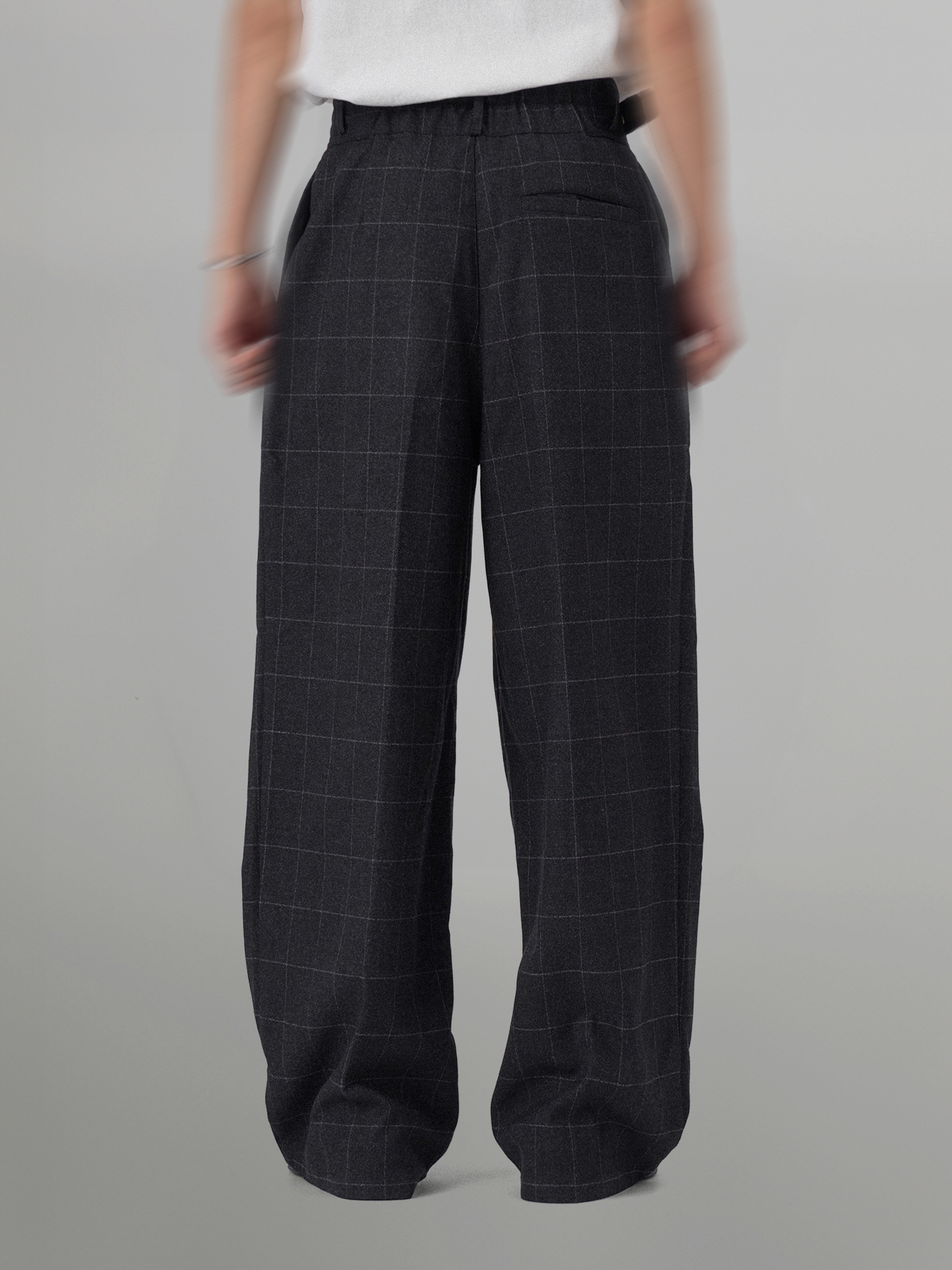 Checked Wide Gurkha Pants