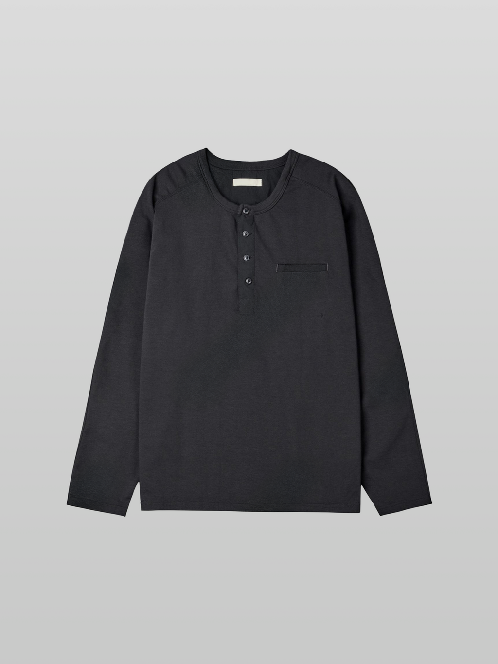 Henley Neck Pocket T-Shirt