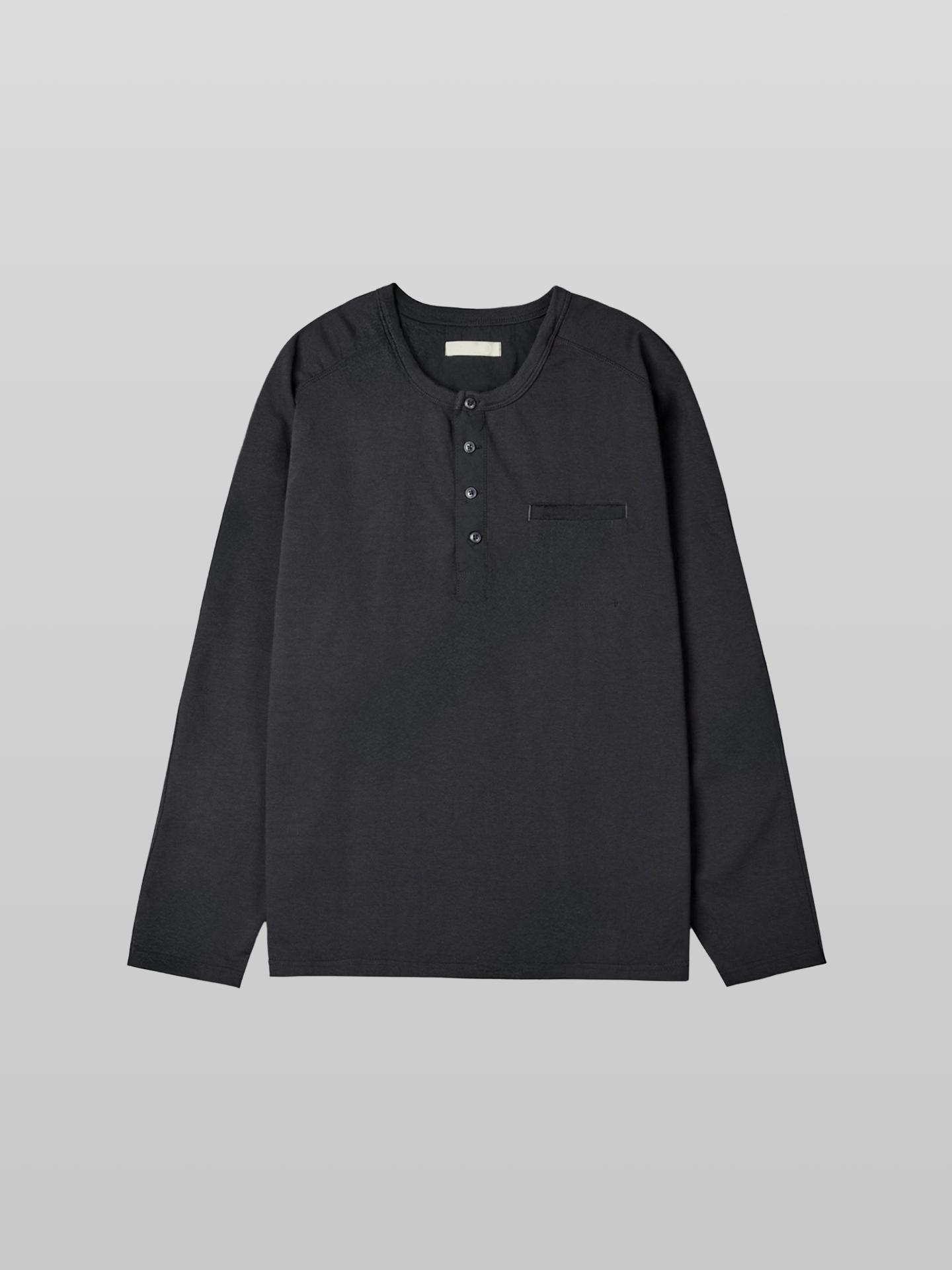 Henley Neck Pocket T-Shirt