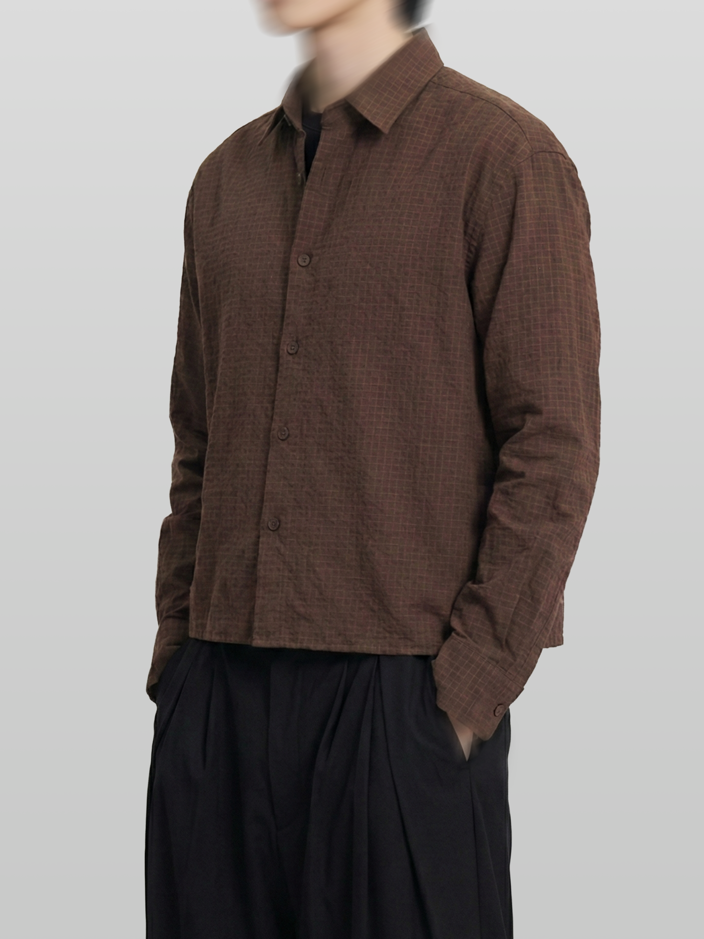 Checked Cropped Shirt