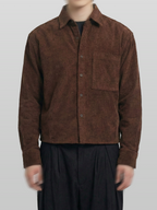 Cropped Shirt Brown – Front view | clean essentials / minimalist | UNPROVEN