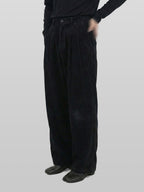 Wide Pants Black – Front view | clean essentials / minimalist | UNPROVEN