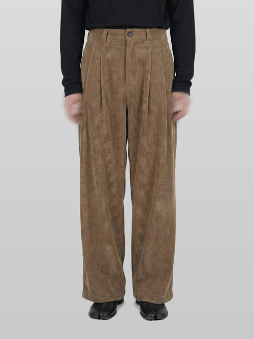 Wide Pants Dark-Beige – Front view | clean essentials / minimalist | UNPROVEN