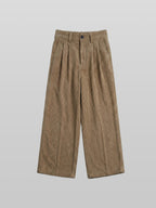 Wide Pants Dark-Beige – Front view | clean essentials / minimalist | UNPROVEN