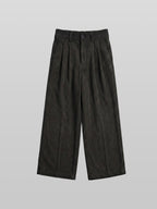 Wide Pants Black – Front view | clean essentials / minimalist | UNPROVEN