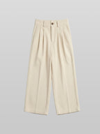 Wide Pants Ivory – Front view | clean essentials / minimalist | UNPROVEN