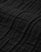 Crinkle Texture Open Collar Shirt
