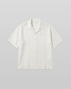 Crinkle Texture Open Collar Shirt