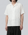 Crinkle Texture Open Collar Shirt