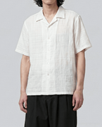Crinkle Texture Open Collar Shirt