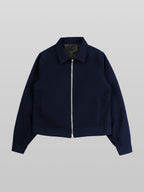 Zip Jacket Navy – Front view | clean essentials / minimalist | UNPROVEN