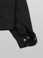 Zip Jacket Black – Front view | clean essentials / minimalist | UNPROVEN