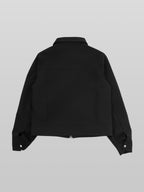 Zip Jacket Black – Front view | clean essentials / minimalist | UNPROVEN