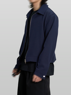 Zip Jacket Navy – Front view | clean essentials / minimalist | UNPROVEN